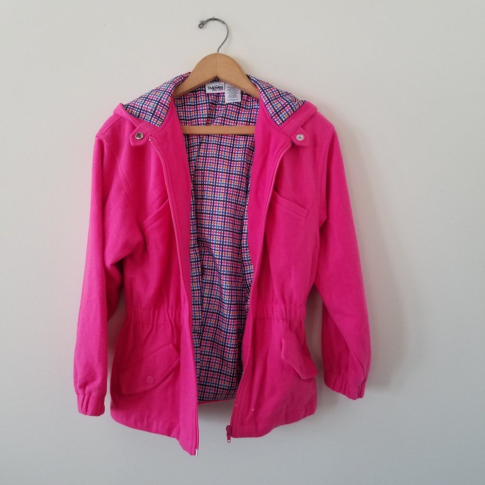 New Moves Sport Pink Fleece Jacket Girls L (14)